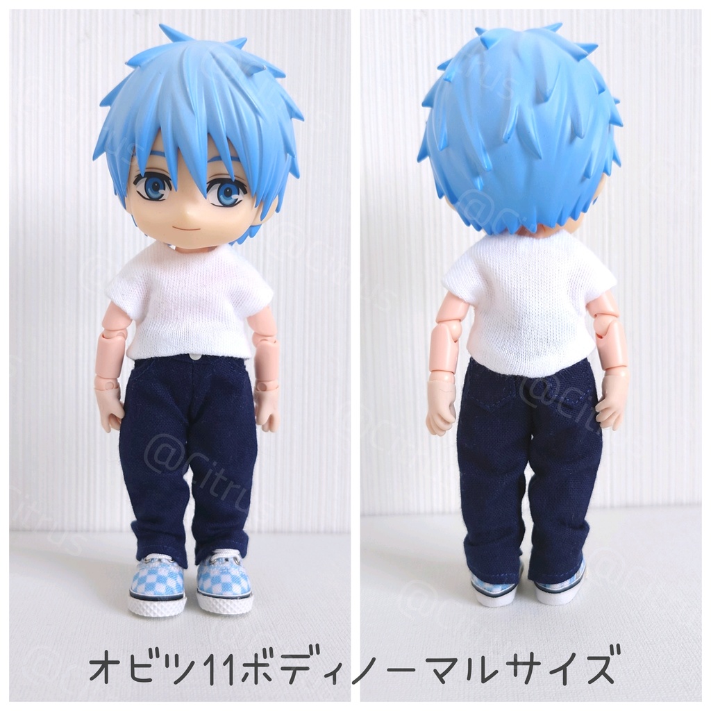 太めパンツ(ネイビー)【オビツ11】ノーマル/身長調整2サイズ