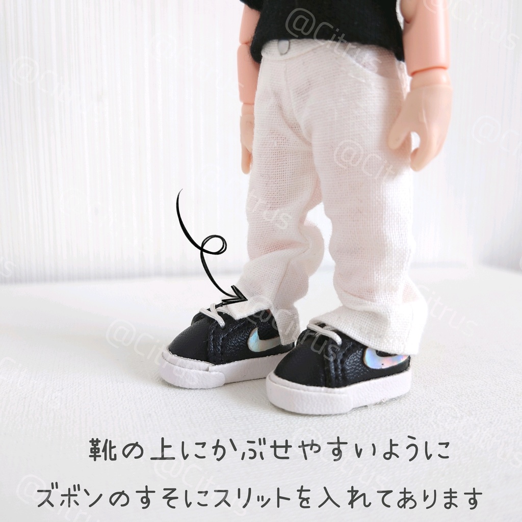 太めパンツ(ネイビー)【オビツ11】ノーマル/身長調整2サイズ