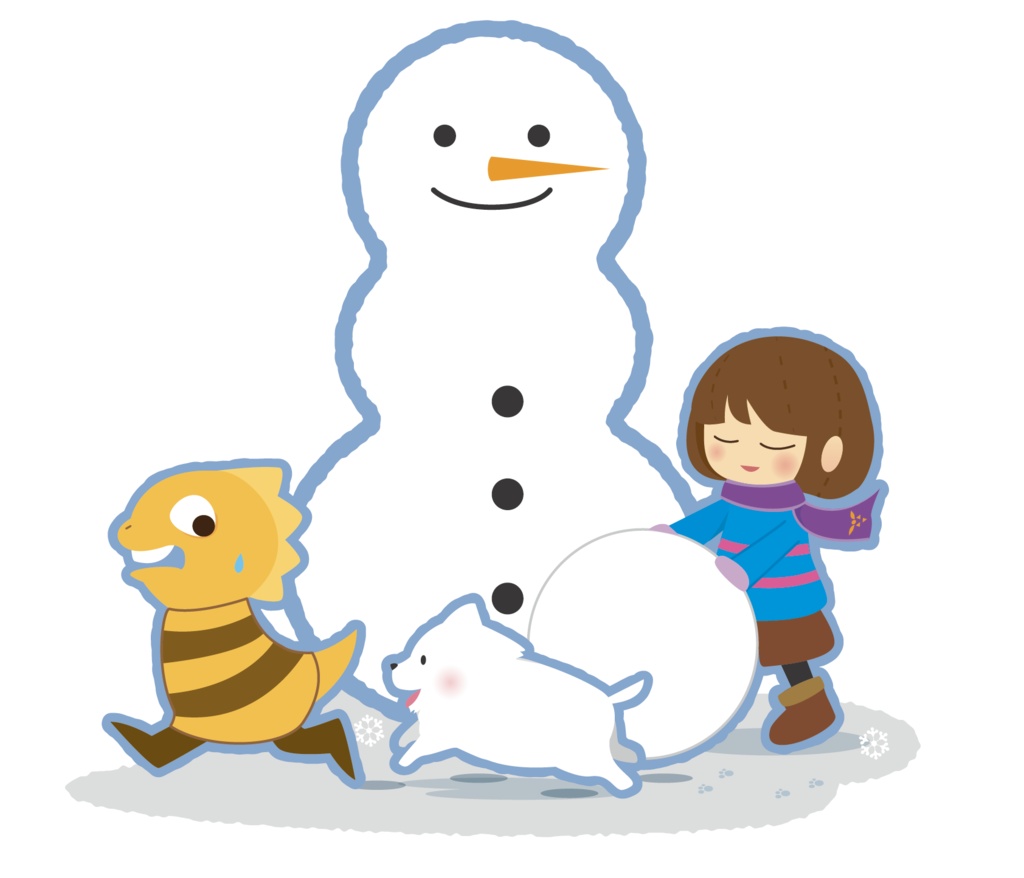 雪遊びアクリルスタンド (サイズ約70×70)