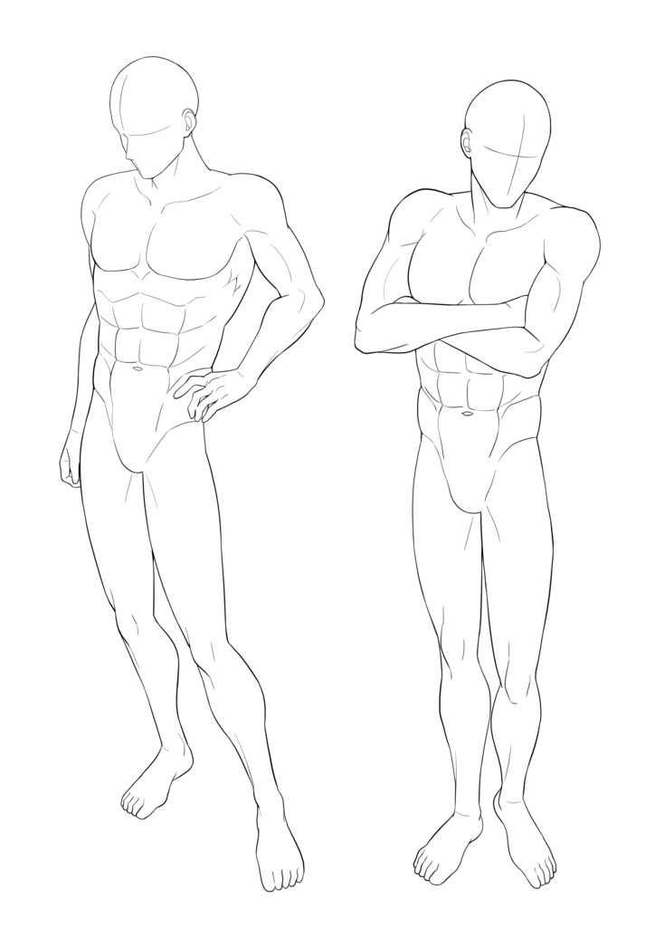 男の子線画ポーズ集【40POSE】