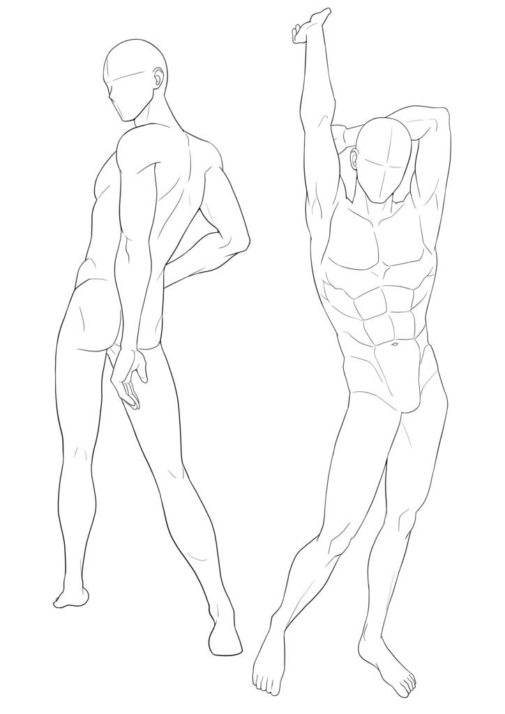 男の子線画ポーズ集【40POSE】