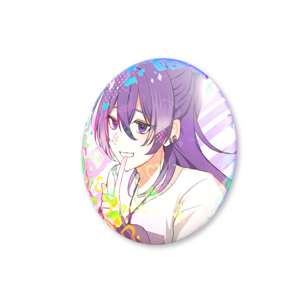 朔真イリス ホログラム缶バッジ