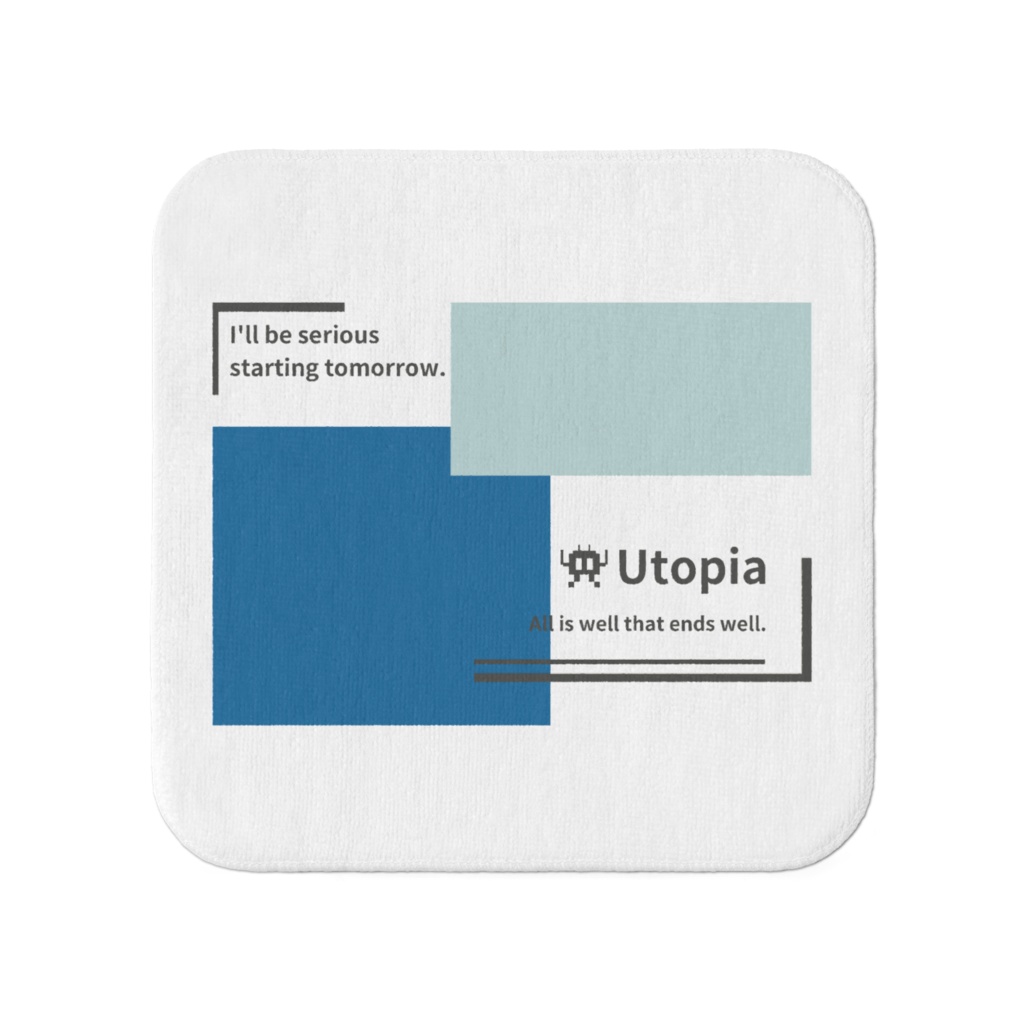 朔真イリス　シャツ柄タオル