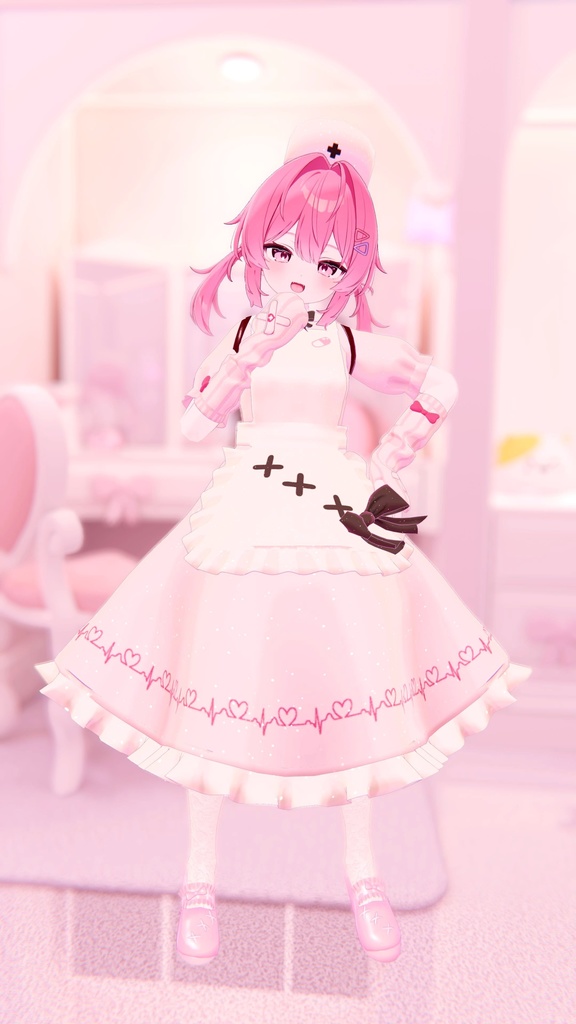 【撫でられギミック付き❣】パステルビートナース-Pastel Beat Nurse-💟3アバター対応💟