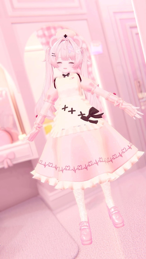 【撫でられギミック付き❣】パステルビートナース-Pastel Beat Nurse-💟3アバター対応💟