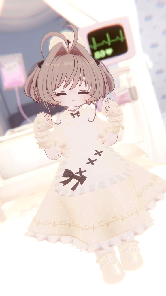 【撫でられギミック付き❣】パステルビートナース-Pastel Beat Nurse-💟3アバター対応💟