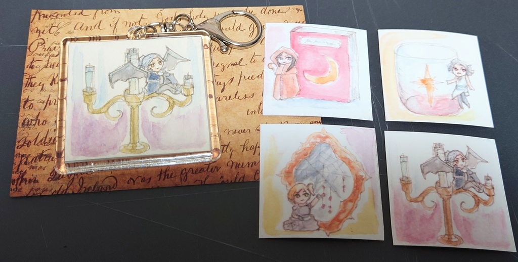 原画入りキーホルダーセット