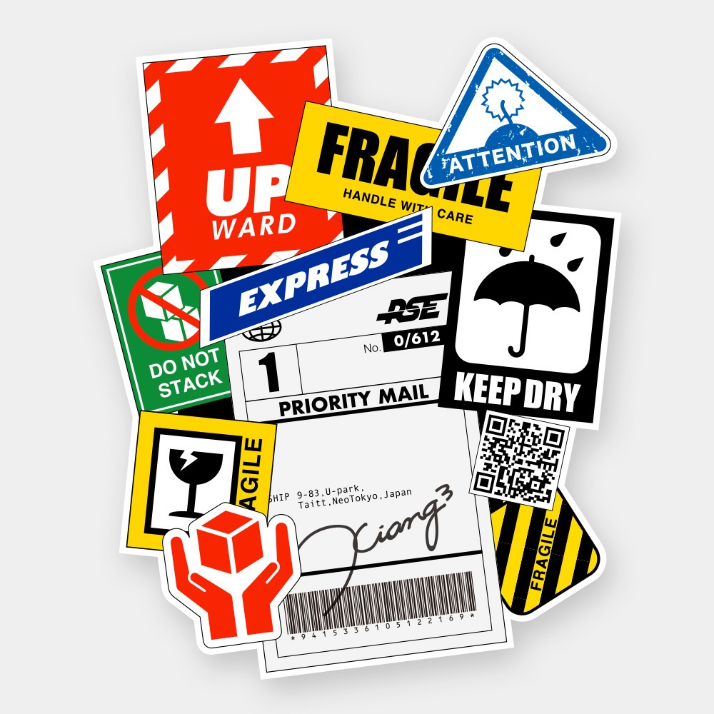 配送ステッカー