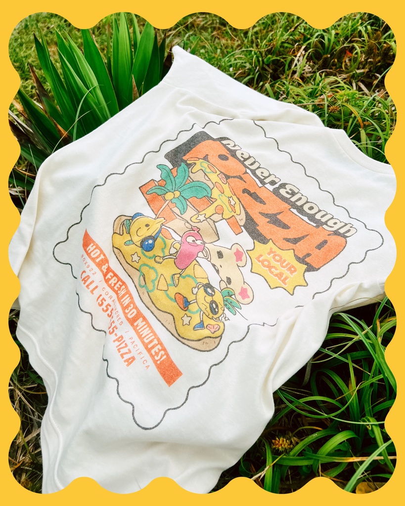 PIZZA Tシャツ🍕YUM YUM PIZZA .Ver