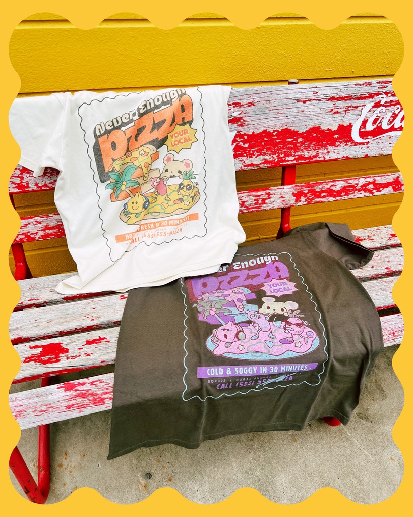 PIZZA Tシャツ🍕YUM YUM PIZZA .Ver