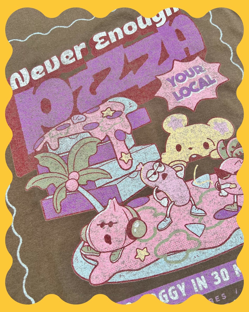 PIZZA Tシャツ🍕MAD PIZZA .Ver