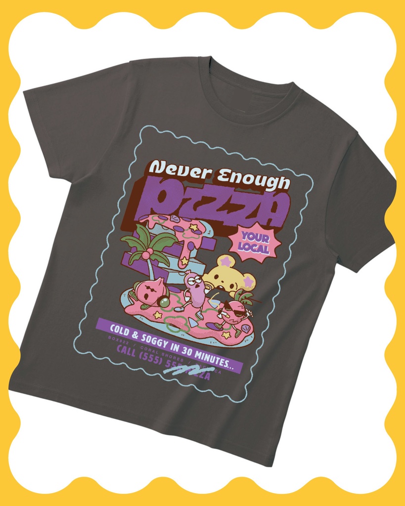 PIZZA Tシャツ🍕MAD PIZZA .Ver