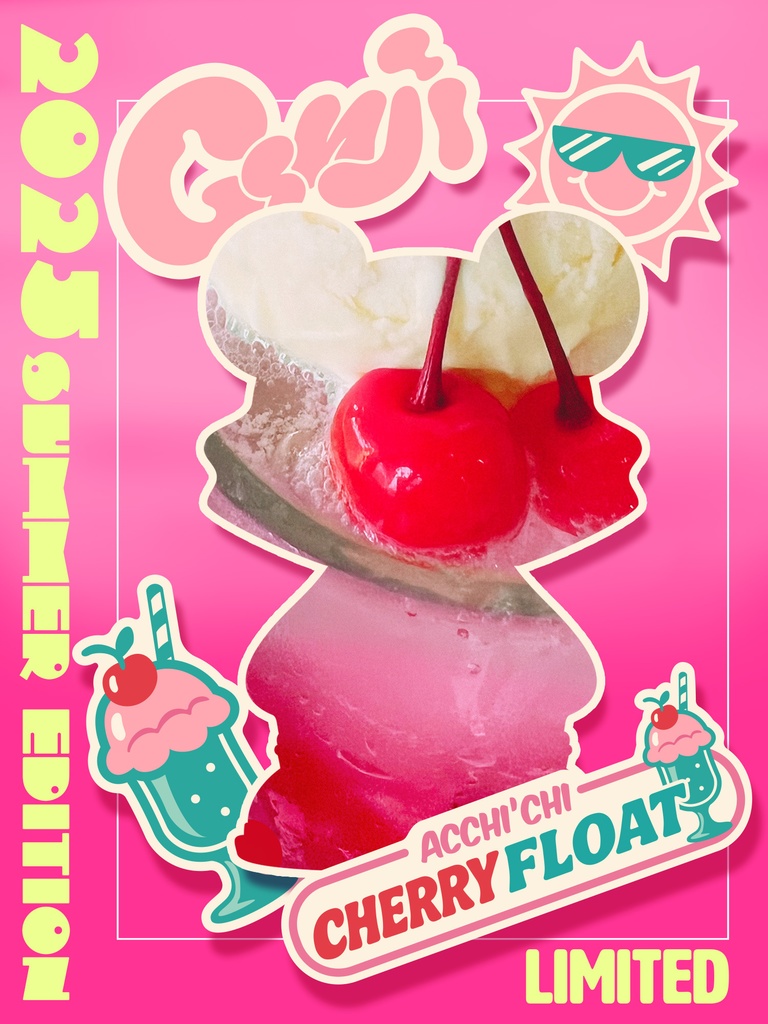 GENJIソフビ「あっちっちCherry float」