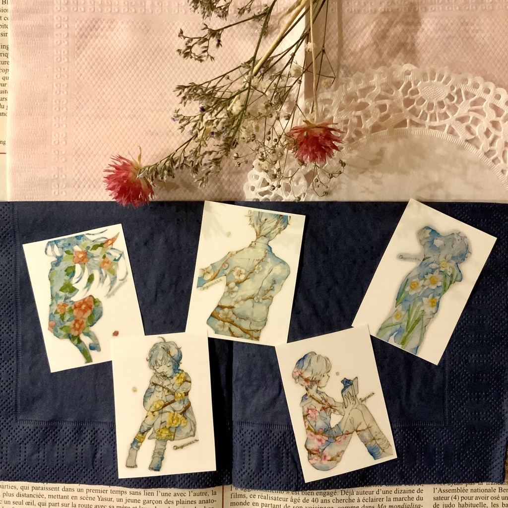 雪中四友 透明シール5枚入