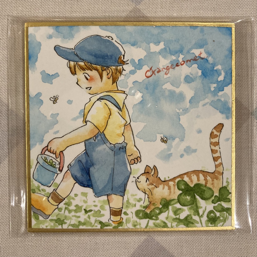 ミニ色紙原画『ねこファンタジア』②