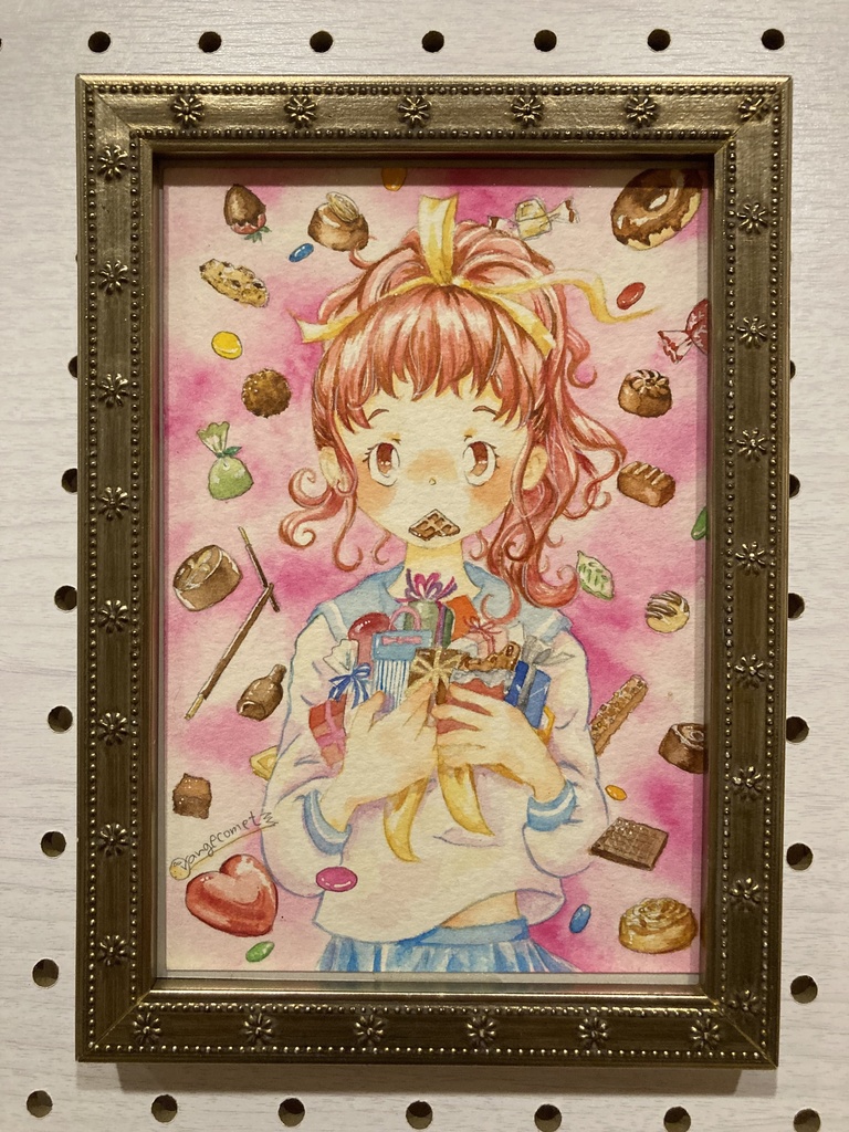 額装原画『LOVE CHOCOLATE』ポストカードサイズ