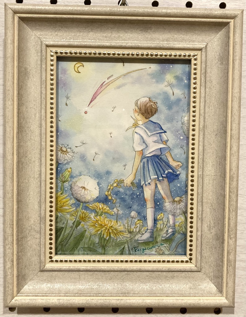 額装原画『dandelion』ポストカードサイズ
