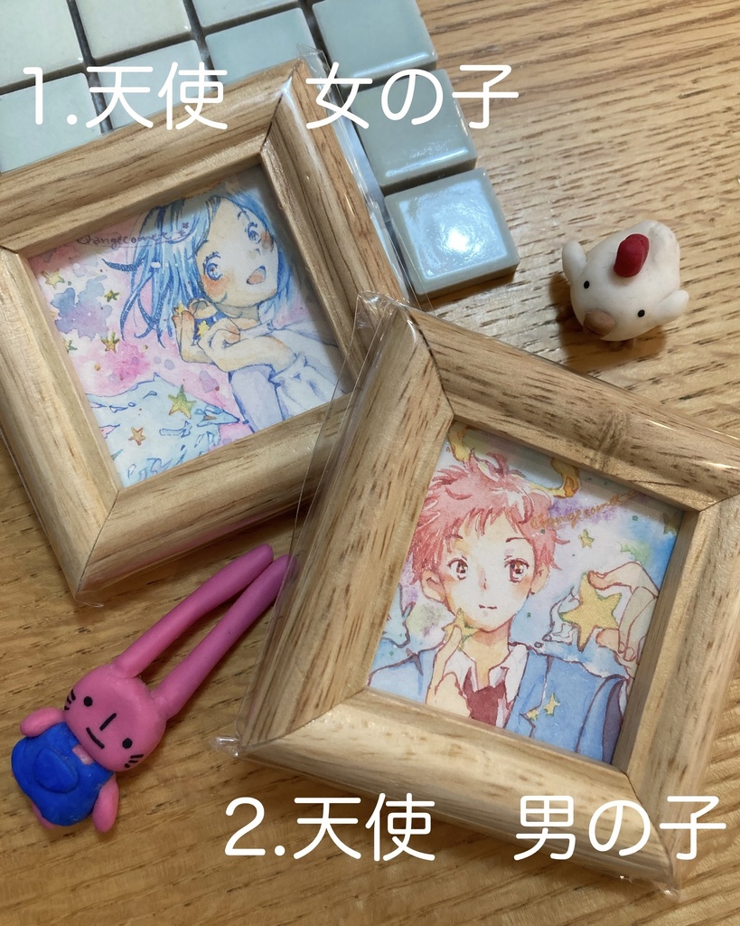 ミニ原画「天使たち」