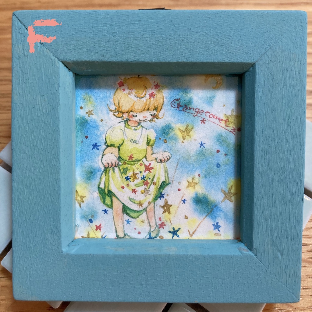 ミニ原画「星と女の子たち」