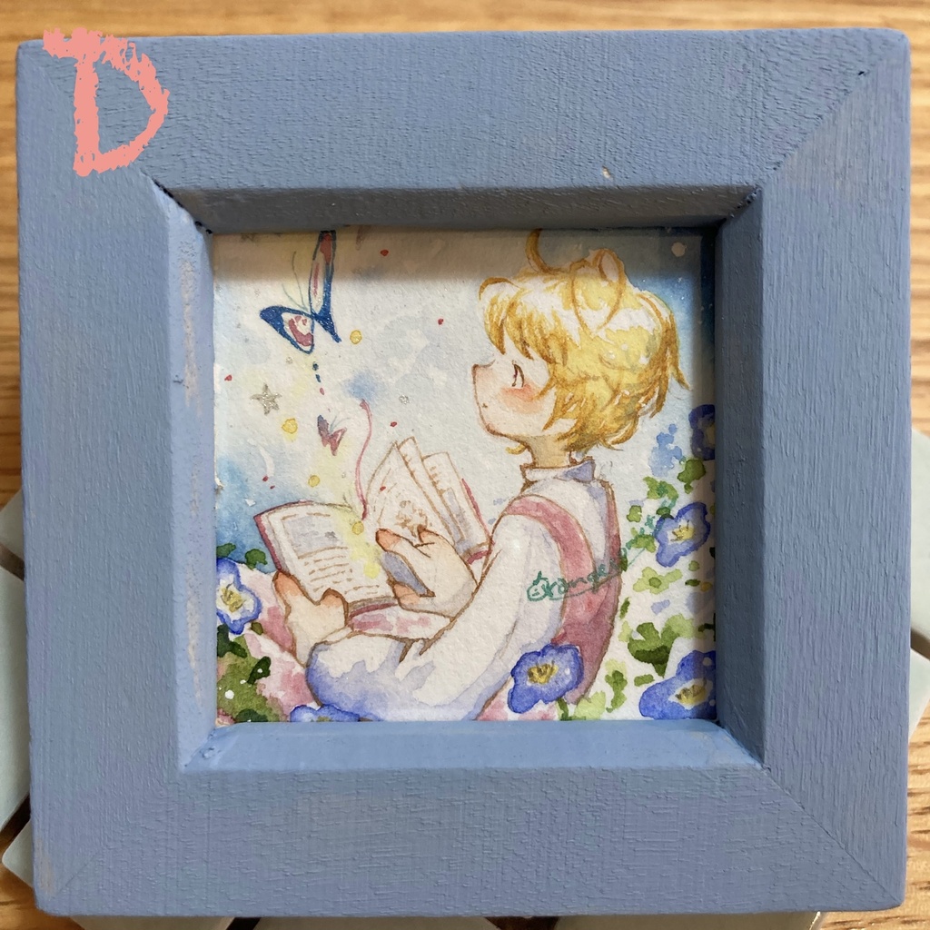 ミニ原画「星と女の子たち」