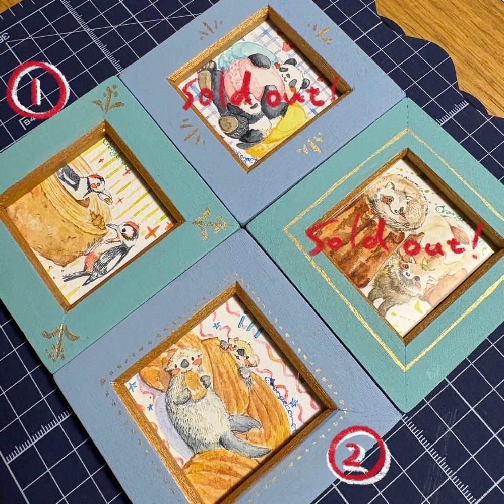 ミニ原画「スイーツアニマルズ」