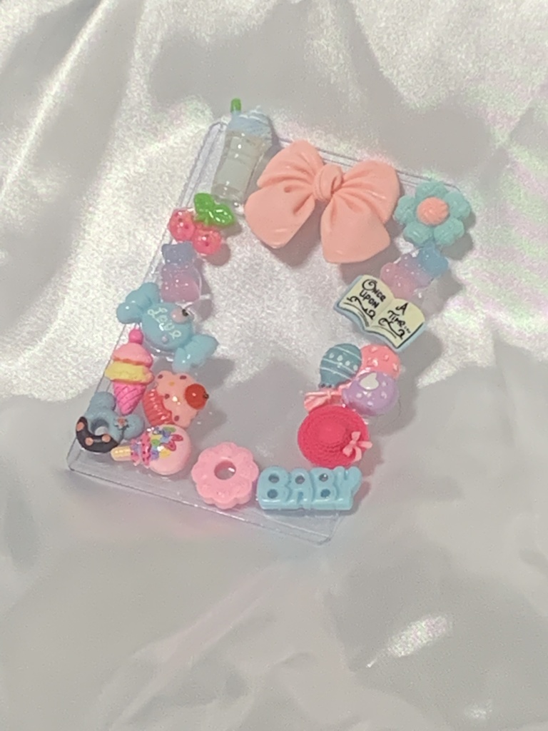 デコトレカ　ケース　ピンク×ブルー