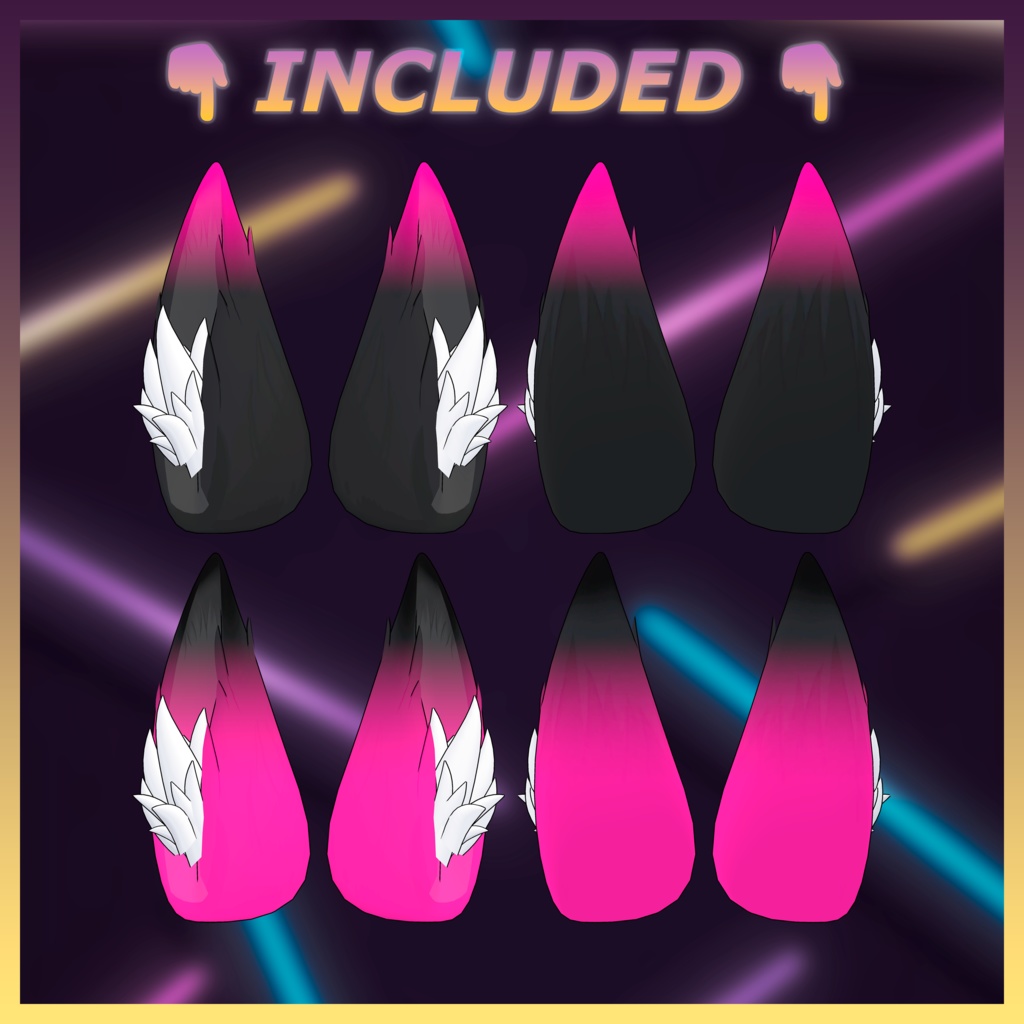 Lumi_Hair Hair Highlights Texture 【VRC Hair Texture - Kyee_N】