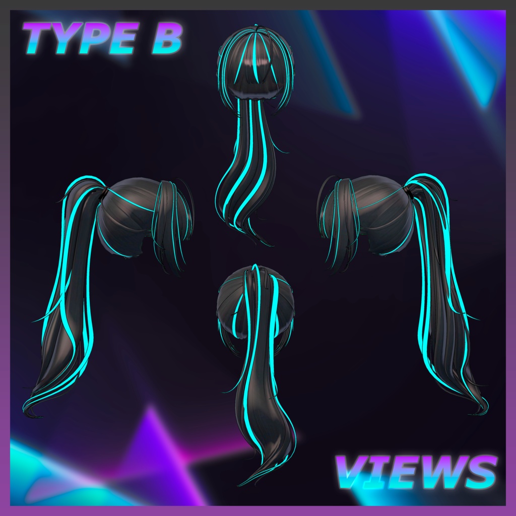 Mai Ponytail Hair Highlights Texture 【VRC Hair Texture - DanaStudio】