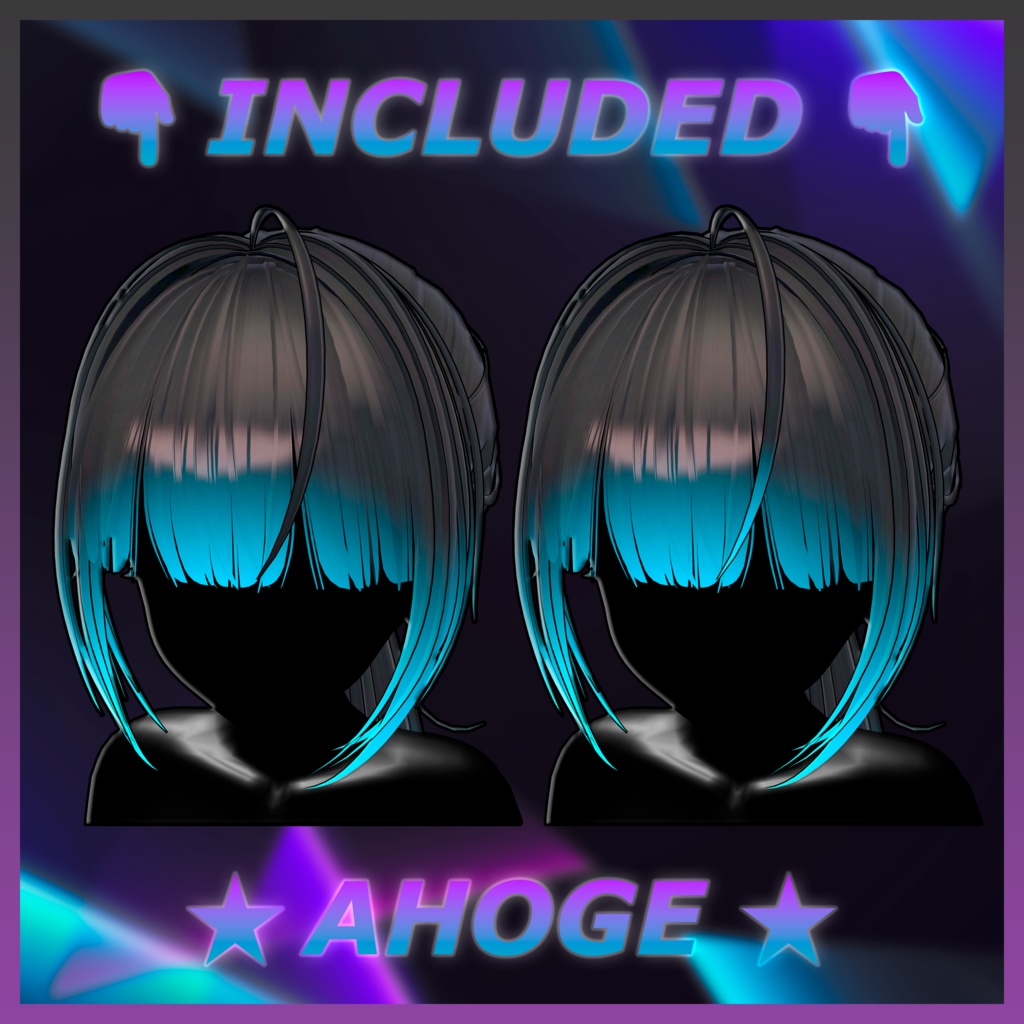 Mai Ponytail Hair Highlights Texture 【VRC Hair Texture - DanaStudio】