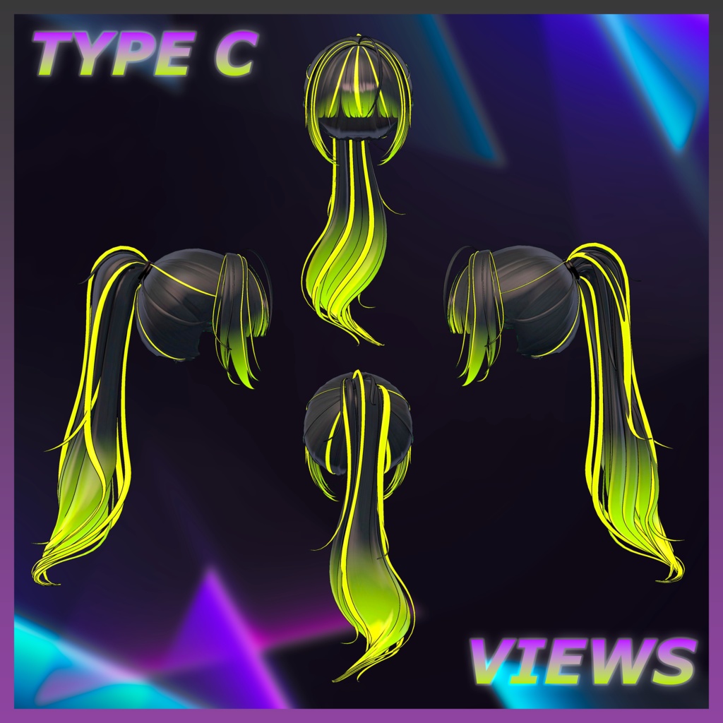 Mai Ponytail Hair Highlights Texture 【VRC Hair Texture - DanaStudio】