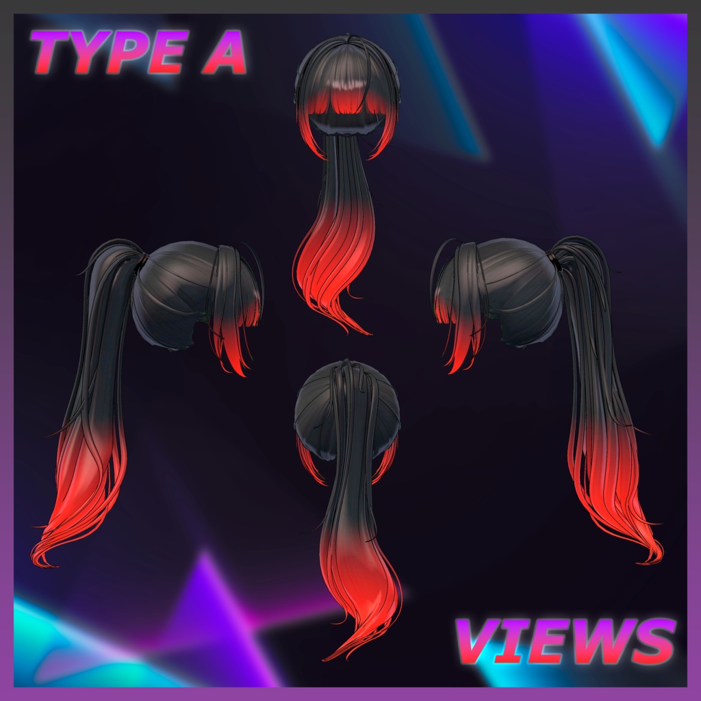 Mai Ponytail Hair Highlights Texture 【VRC Hair Texture - DanaStudio】