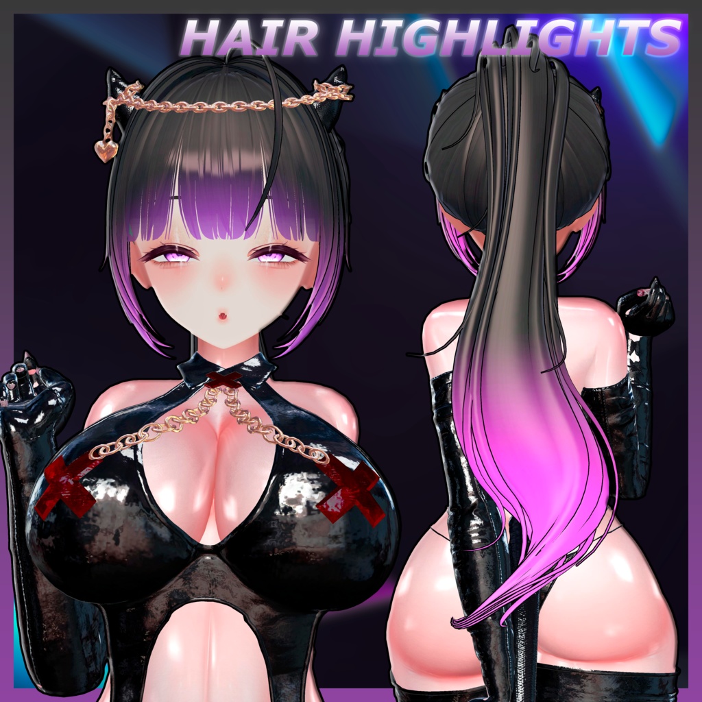 Mai Ponytail Hair Highlights Texture 【VRC Hair Texture - DanaStudio】