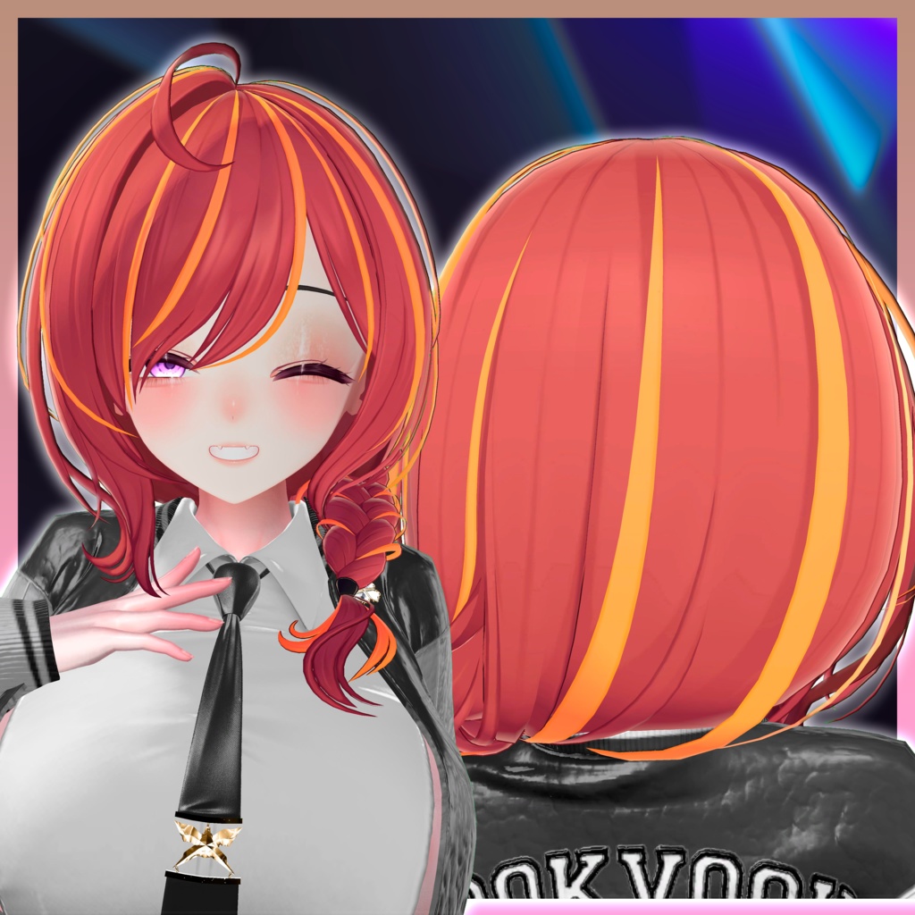 Flow Braid Hair Highlights Texture 【VRC Hair Texture - BLACK SMITH】