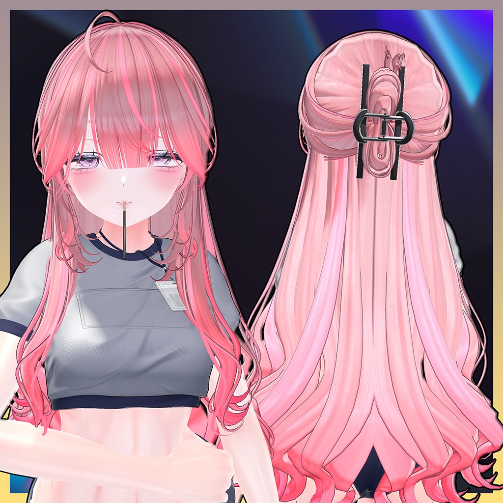 2Way Vance Clip Hair Ver.2 Highlights Texture 【VRC Hair Texture - GLAY Unknown】