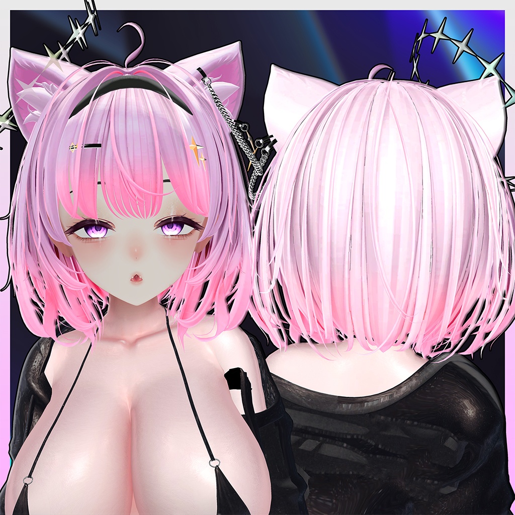 StarCross Bob Hair Highlights Texture 【VRC Hair Texture - Studio4NIMARU】