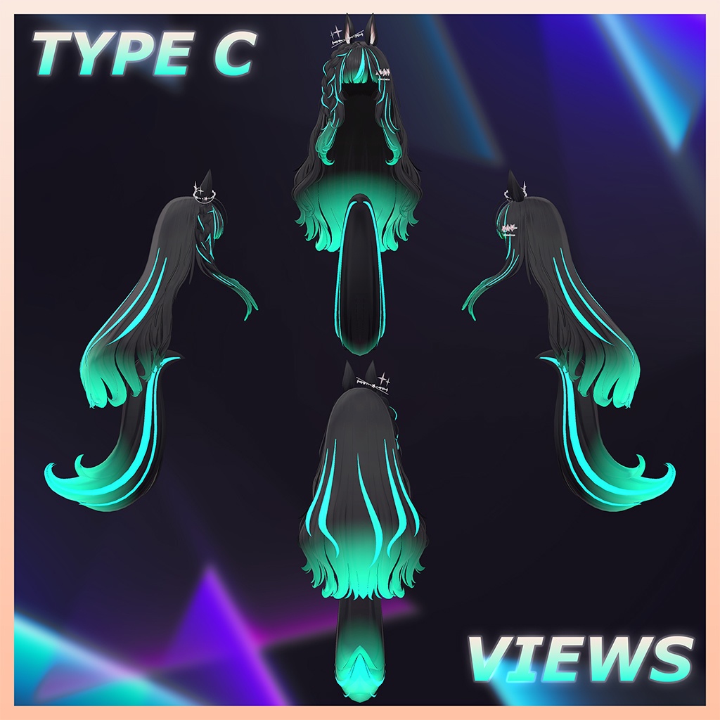 ♥ Bella_Hair ♥ Highlights Texture 【VRC Hair Texture - Nanaha】