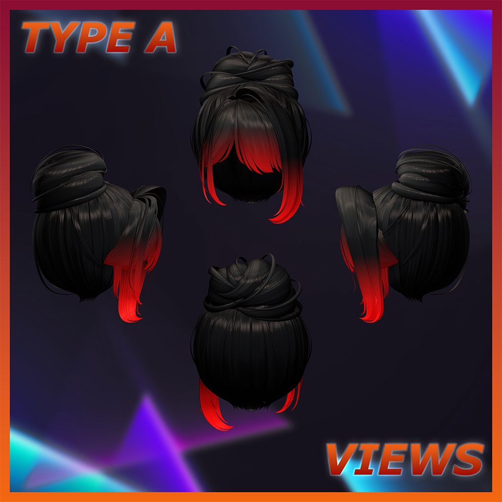 NaturalGazeHair020 Highlights Texture 【VRC Hair Texture - naturalshop】