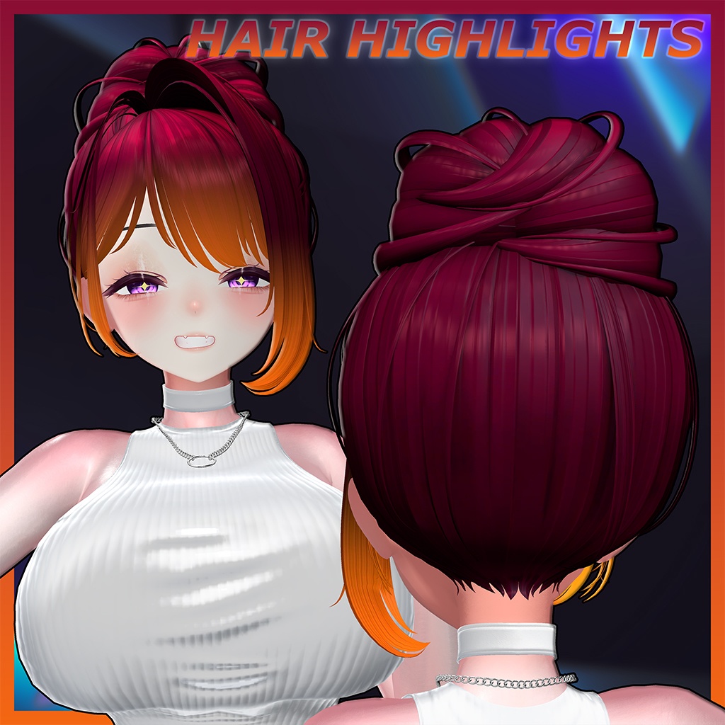 NaturalGazeHair020 Highlights Texture 【VRC Hair Texture - naturalshop】