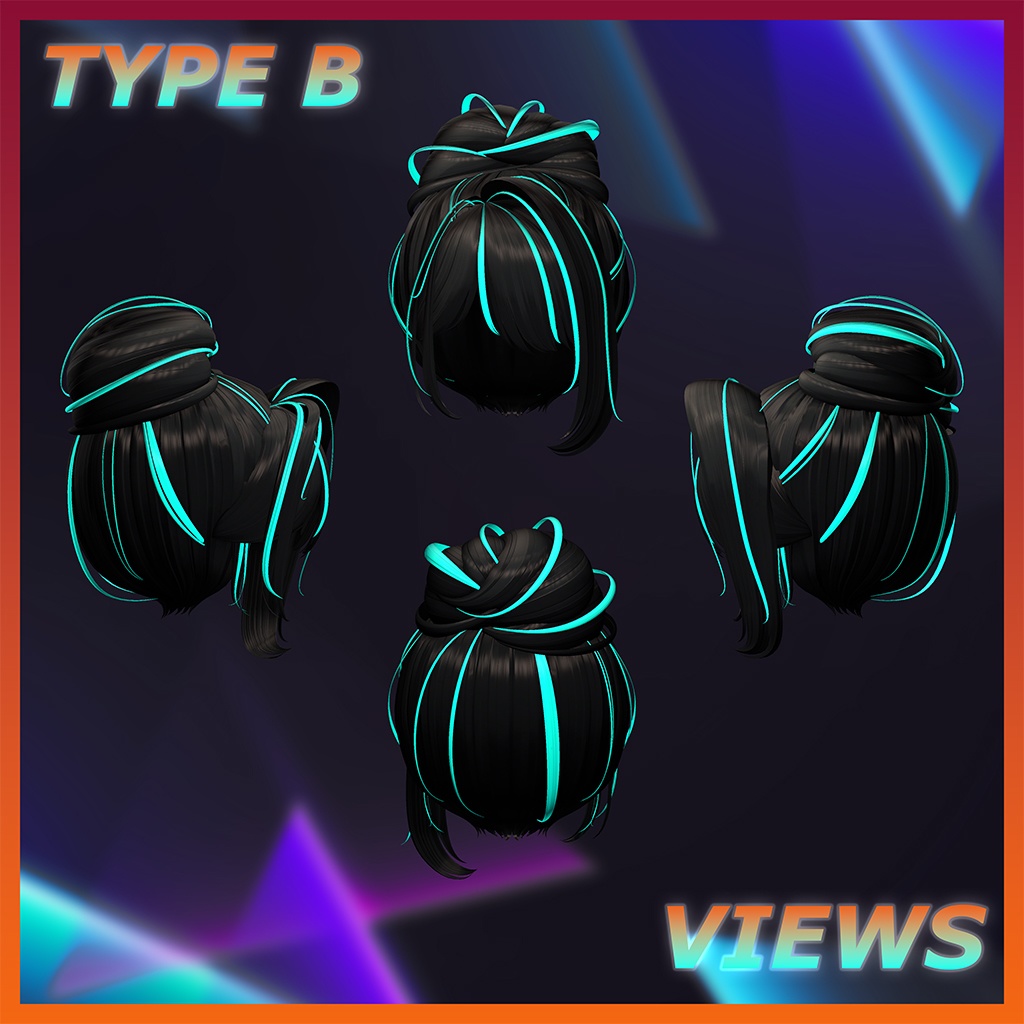 NaturalGazeHair020 Highlights Texture 【VRC Hair Texture - naturalshop】