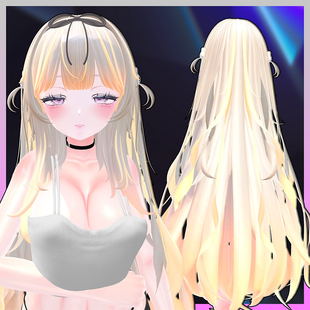 Nerdy Baby Long Hair Highlights Texture 【VRC Hair Texture - Studio4NIMARU】