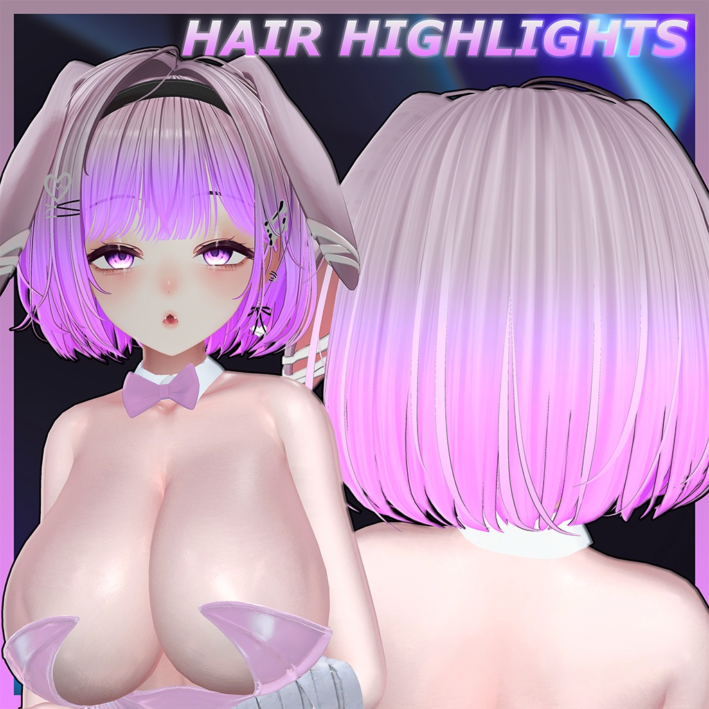 犬ボブヘア Highlights Texture 【VRC Hair Texture - Li-ne_Shop】