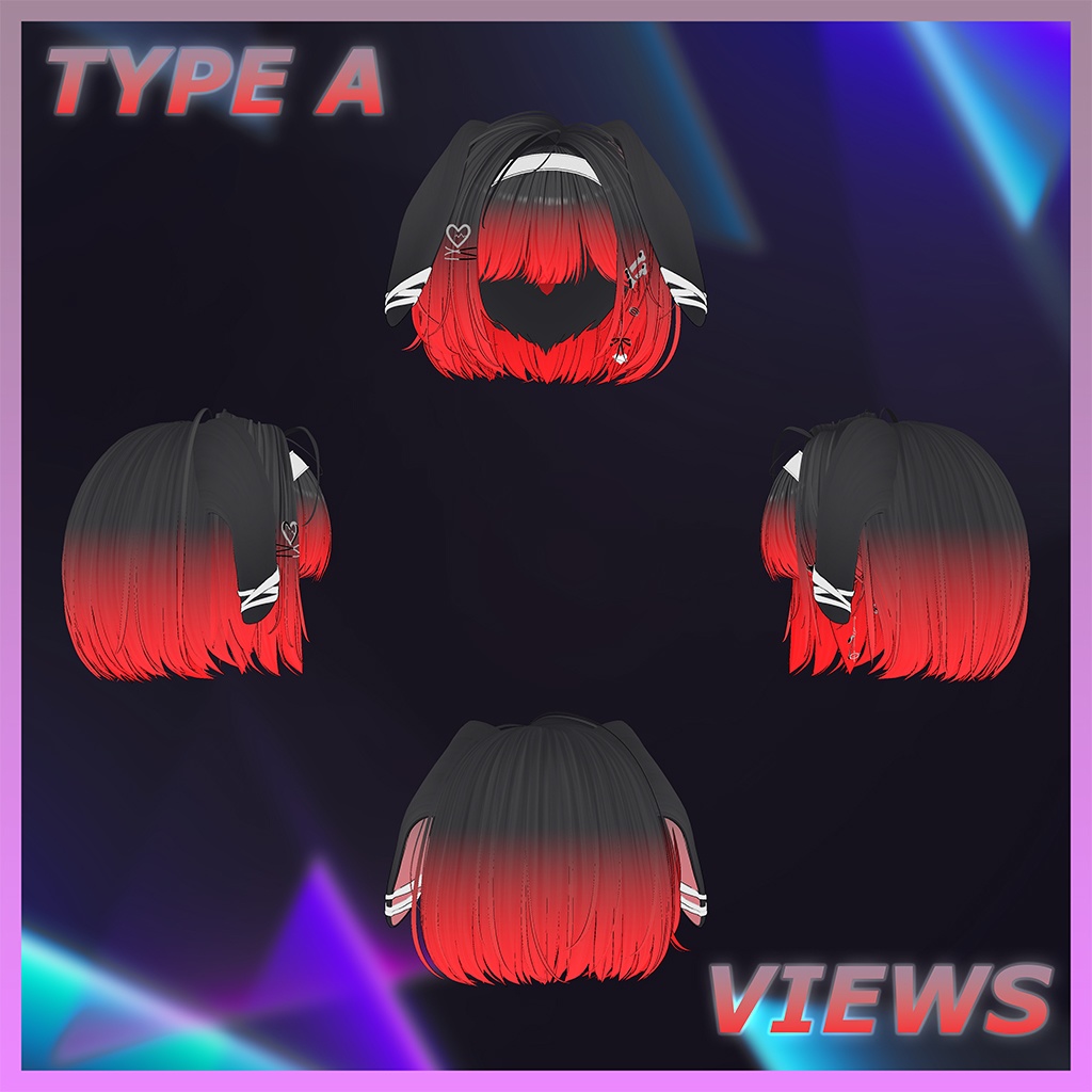 犬ボブヘア Highlights Texture 【VRC Hair Texture - Li-ne_Shop】