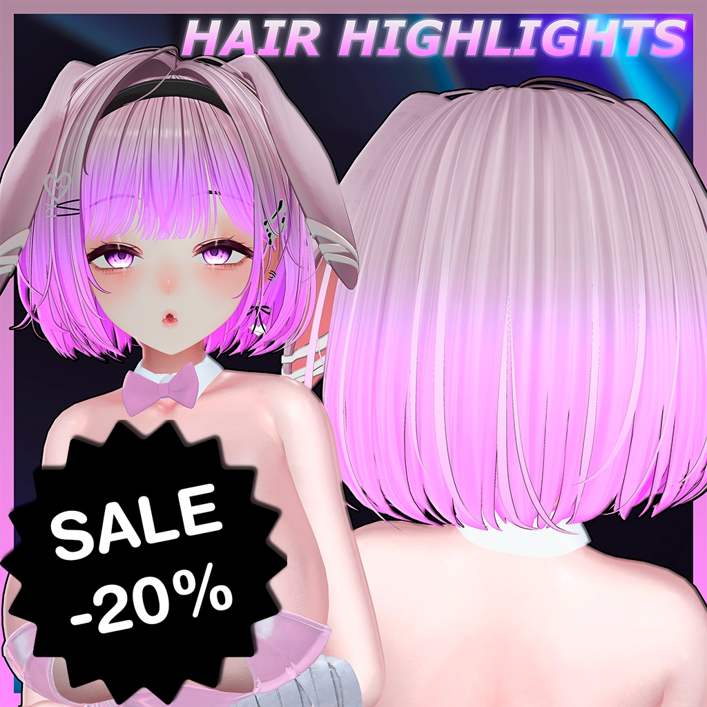 【SALE -20%】犬ボブヘア Highlights Texture 【VRC Hair Texture - Li-ne_Shop】