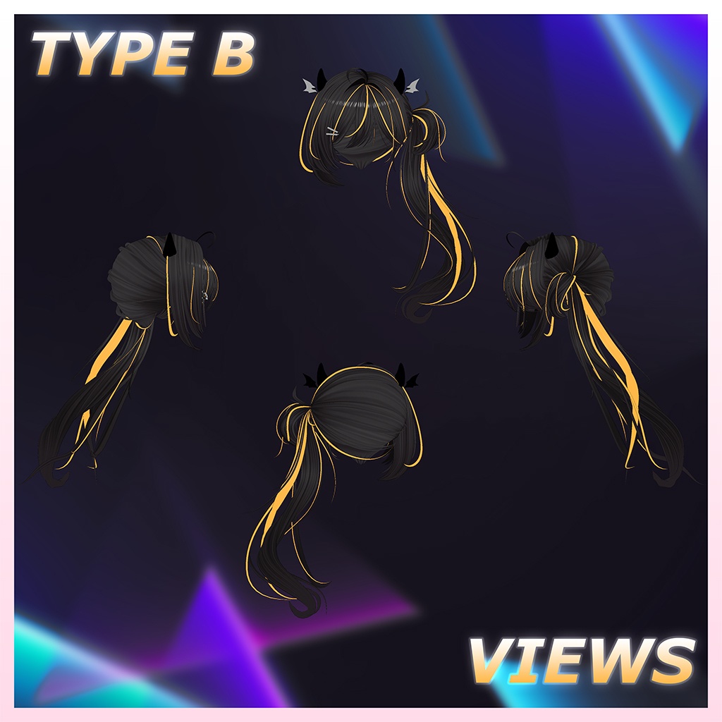 小悪魔サイドテール Highlights Texture 【VRC Hair Texture - Li-ne_Shop】