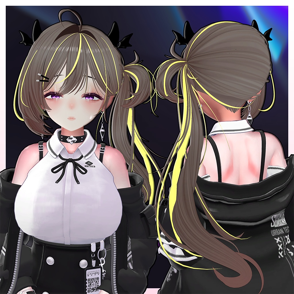 小悪魔サイドテール Highlights Texture 【VRC Hair Texture - Li-ne_Shop】