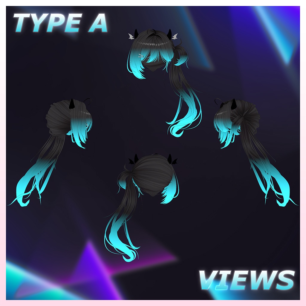 小悪魔サイドテール Highlights Texture 【VRC Hair Texture - Li-ne_Shop】