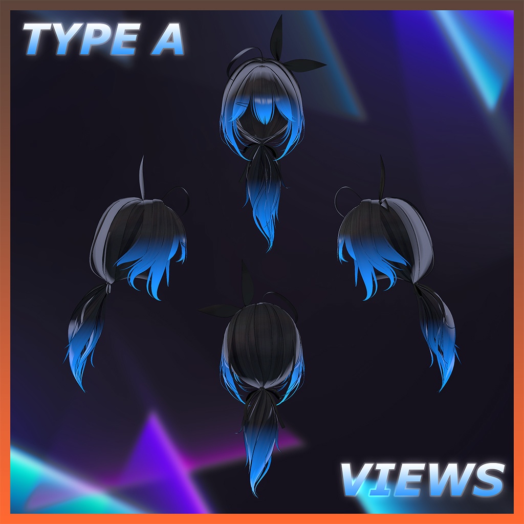 Jay Ponytail Hair Highlights Texture 【VRC Hair Texture - DanaStudio】