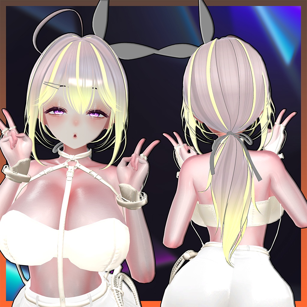 Jay Ponytail Hair Highlights Texture 【VRC Hair Texture - DanaStudio】