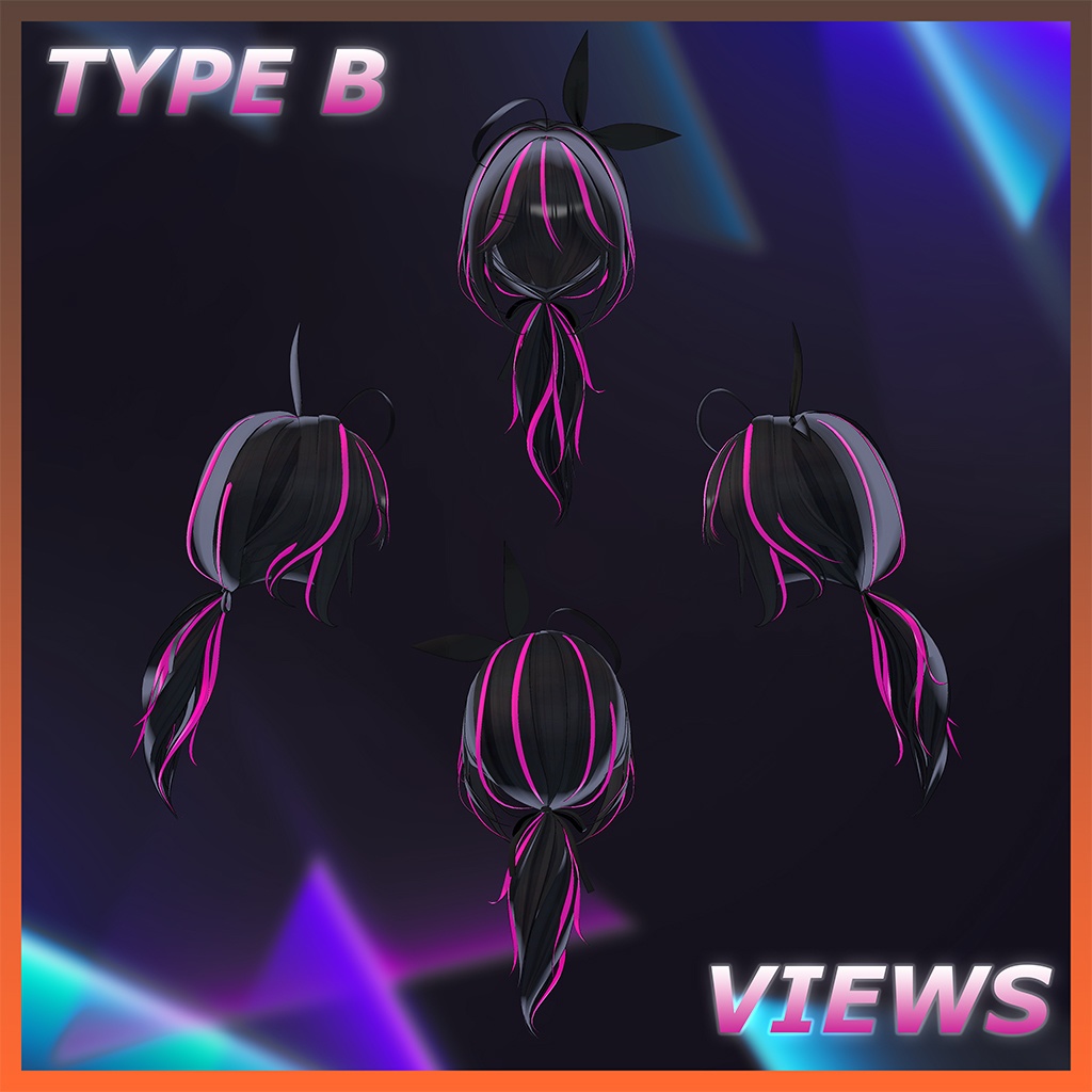 Jay Ponytail Hair Highlights Texture 【VRC Hair Texture - DanaStudio】