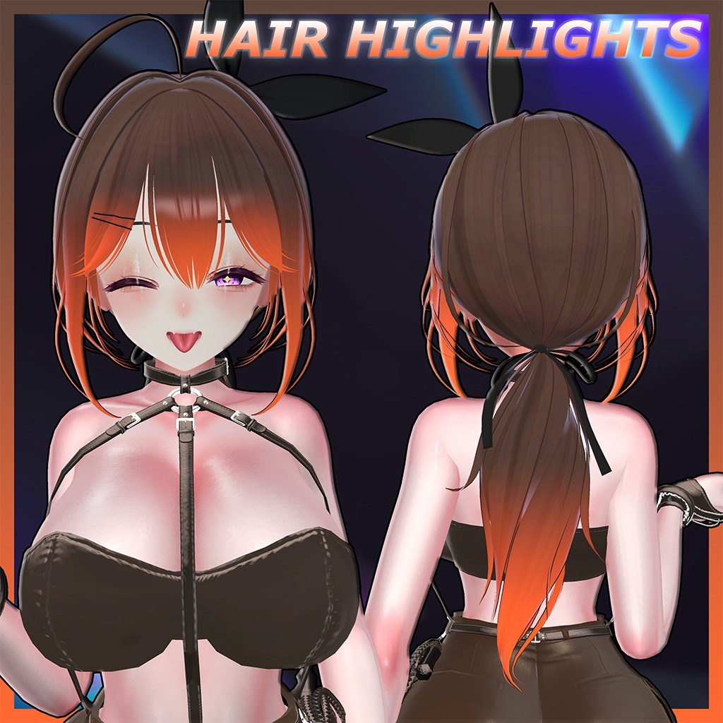 Jay Ponytail Hair Highlights Texture 【VRC Hair Texture - DanaStudio】